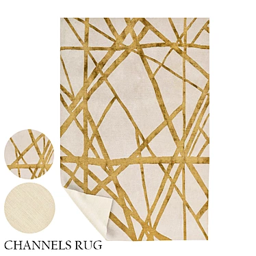 Modern Channels Rug: Minimalist Design 3D model image 1 