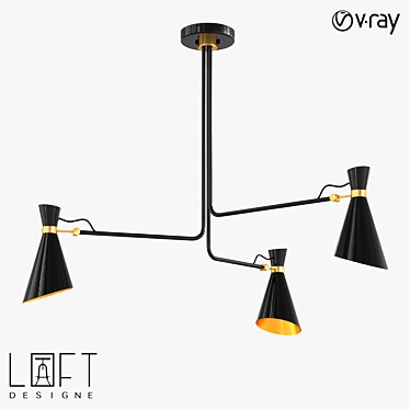 LoftDesigne 4706 Pendant Lamp: Industrial Metal Fixture 3D model image 1 