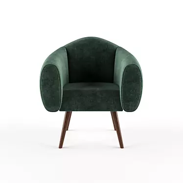 Luxury Velvet Chair 3D model image 1 