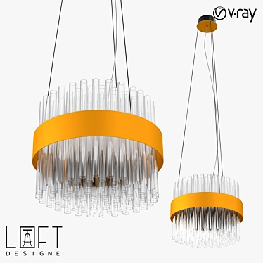 Modern Industrial Pendant Lamp 3D model image 1 