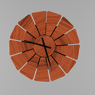 Modern Geometric Wall Clock 3D model image 1 