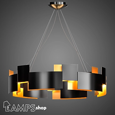 Modern OBN Chandelier - Ø 60 80 120 3D model image 1 