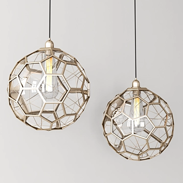 Modern Geometric Light Fixture 3D model image 1 