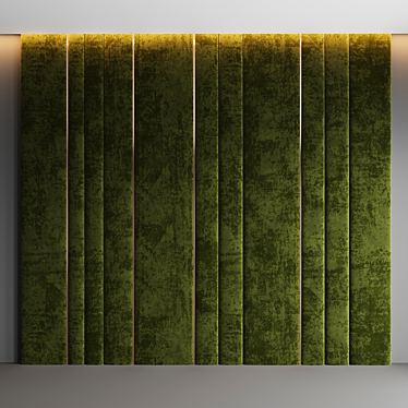 Olive Velvet Wall Covering 3D model image 1 