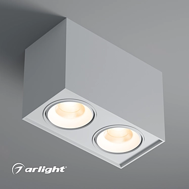 CUBUS-S100x200WH LED Downlight: Modern, Bright, Adjustable 3D model image 1 