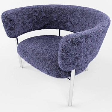 Bold Fur Chair 3D model image 1 