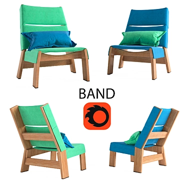 Kettal Band Chair: Timeless Elegance 3D model image 1 