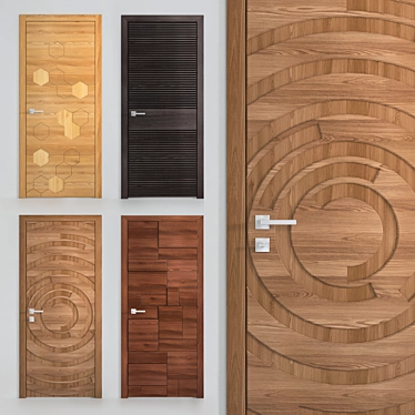 Dorian Colore Door Collection - EXA, COSTA, TWIST, STRADIVARI 3D model image 1 