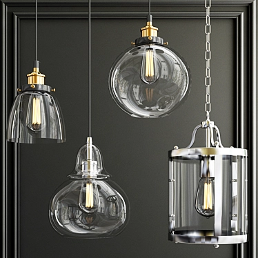 Modern Bell Pendant Light - Bundaberg Collection 3D model image 1 