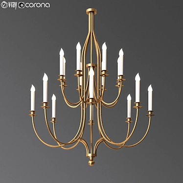 Elegant Chateau Chandelier 3D model image 1 