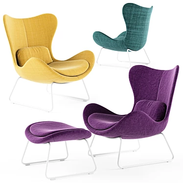 Cozy Calligaris Lazy Armchair: Ultimate Relaxation Companion 3D model image 1 