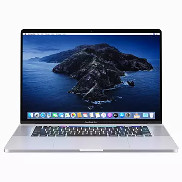 Silver MacBook Pro 16: Powerful Performance 3D model image 1 