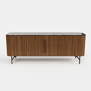 Elegant Rigadin Commode - 31x123x46 cm 3D model image 1 