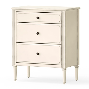 Provençal Bedside Table: Elegant Nursery Storage 3D model image 1 