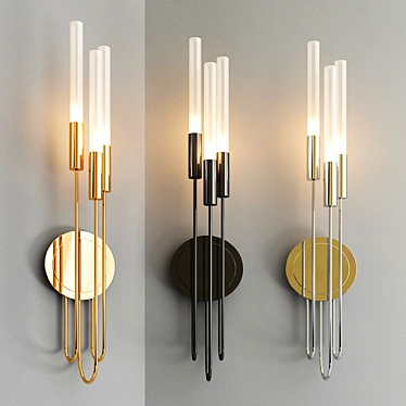 Sleek Torch Sconce 3D model image 1 