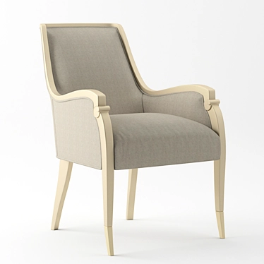 Elegant Mother of Pearl Dining Chair 3D model image 1 