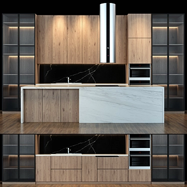 Modern Kitchen Organizer 3D model image 1 