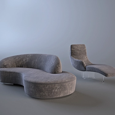 Sleek Sofa: Vladimir Kagan 3D model image 1 