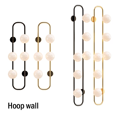 Modern Hoop Wall Lamp 3D model image 1 