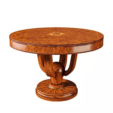 Parquetry and floral marquetry center table