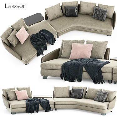 Luxury Minotti Lawson Sofa - Elegant Design 3D model image 1 