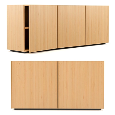 Modern Sage Sideboard: Stylish Storage Solution 3D model image 1 