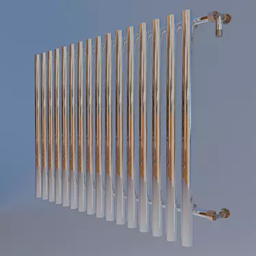 Chrome Radiator: Sleek Heating Solution 3D model image 1 