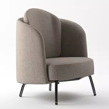 Elegant Lucia Armchair: Luxurious Comfort! 3D model image 1 