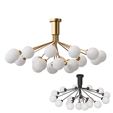 DANNA C18: Elegant Glass Ceiling Chandelier 3D model image 1 