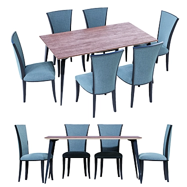 Elegance in Zoom: Taranko Dinning Set 3D model image 1 