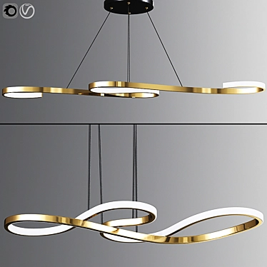 Illuminating Elegance: LED Pendant Chandelier 3D model image 1 