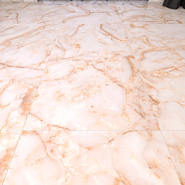 Elegant Agata Beige Marble Flooring 3D model image 1 