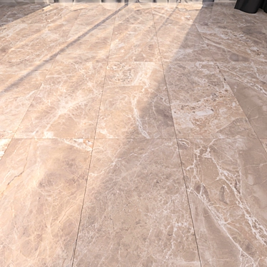 Alpha Beige Marble Floor Set 3D model image 1 