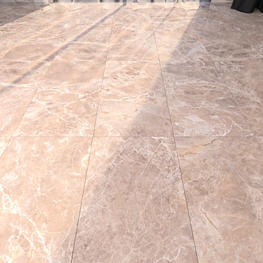 Alpha Beige Marble Floor Set 3D model image 1 