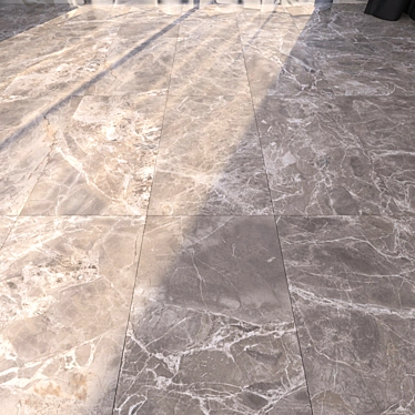 Alpha Greige Marble Floor Set 3D model image 1 