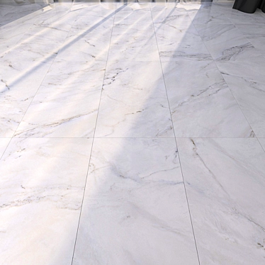 Marble Anderson White Floor Tiles 3D model image 1 