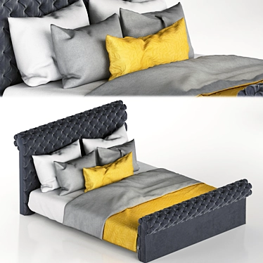 Elegant Greco Strom Bed 3D model image 1 