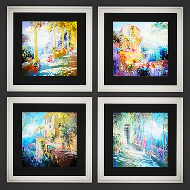 Set of paintings by Laurent Parcelier