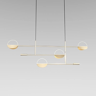 Bolia 40.2528: Sleek Brass Pendant Light 3D model image 1 