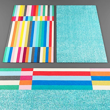 Stylish Ikea Rug Collection 3D model image 1 