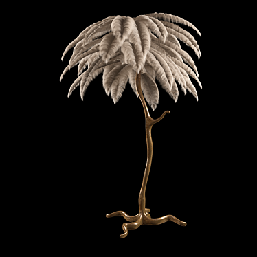 Feather Glow Floor Lamp 3D model image 1 