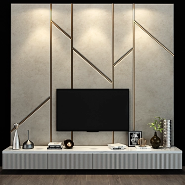 Modern TV Shelf 099 3D model image 1 