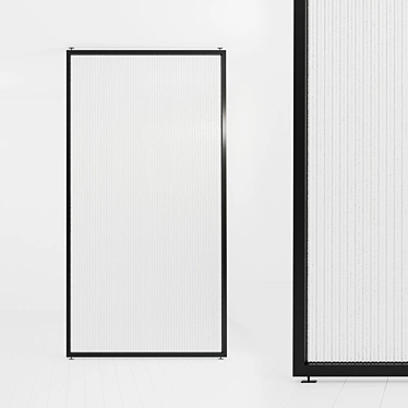 Versatile Glass Partition: Sturdy, Adjustable 3D model image 1 