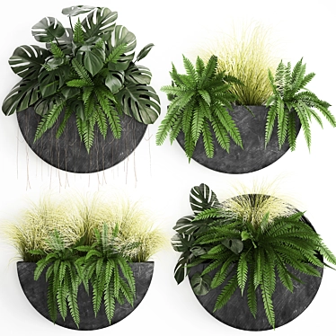 Vertical Green Wall for Indoor Gardening 3D model image 1 