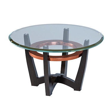 Modern Espresso Elation Cocktail Table 3D model image 1 