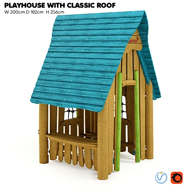 Kompan Playhouse: Classic Roof 3D model image 1 