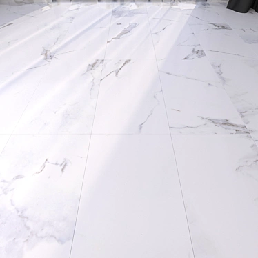Classic Calacatta White Marble Floor Set 3D model image 1 