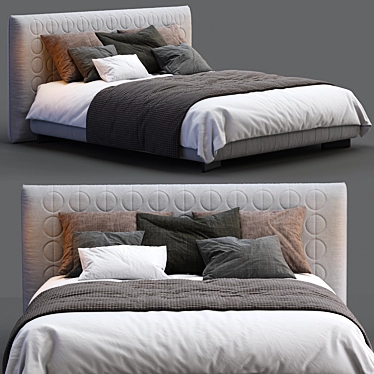 Elegant Minotti Curtis Bed 3D model image 1 