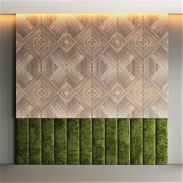 Noa Almond Olive Velvet Wall Solution 3D model image 1 