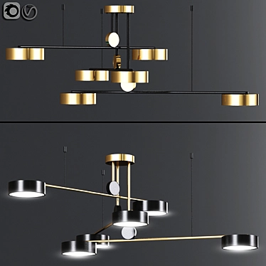 SwingLight LED Ceiling Chandelier 3D model image 1 